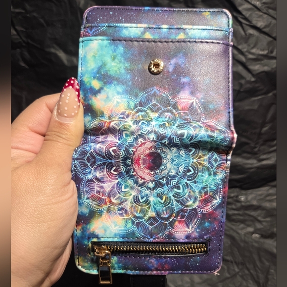 Colorful Galaxy Print Women's Wallet - Picture 3 of 5